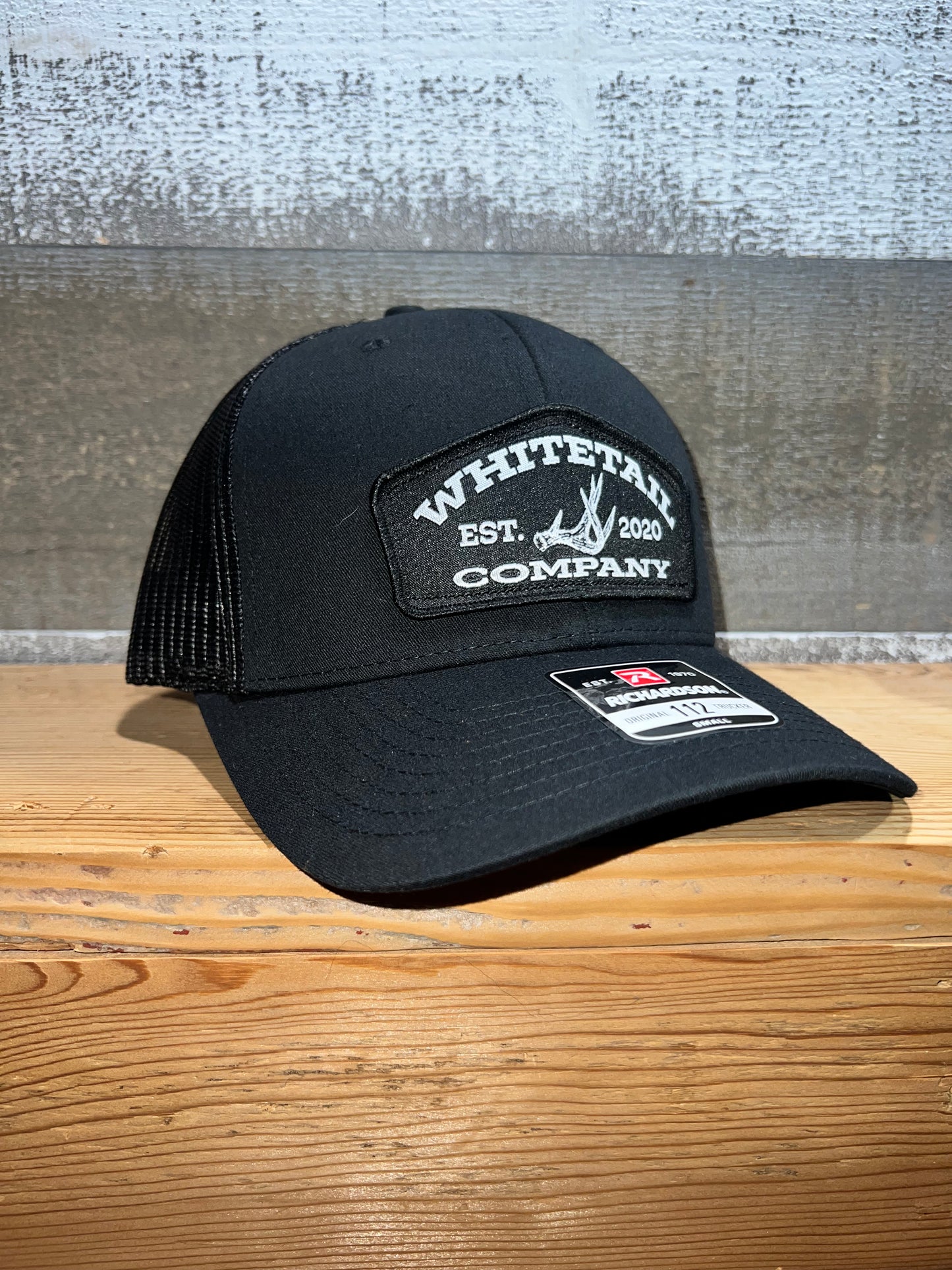 Whitetail Co. Shed Hat Small Richardson 112 Black/Black