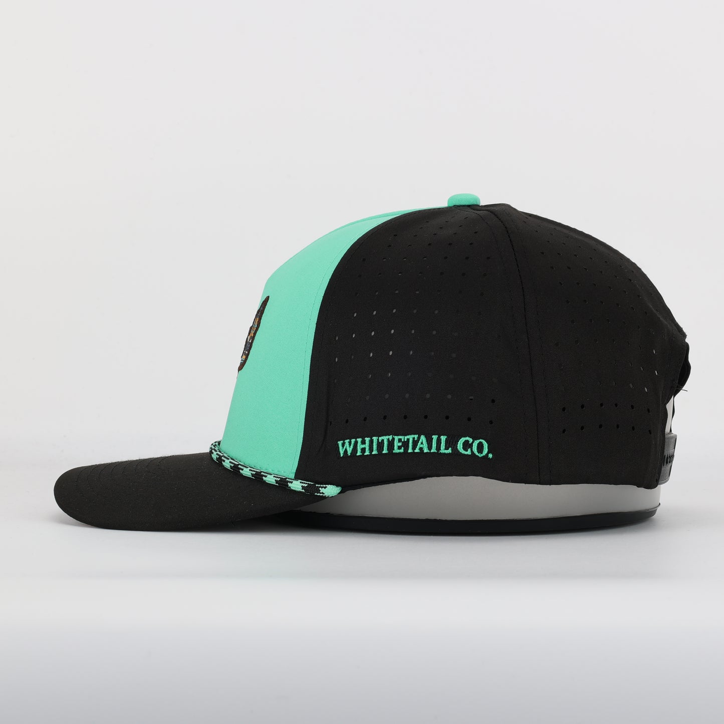 Whitetail Co. Western Buck Skull Teal Low/Mid Profile Trucker