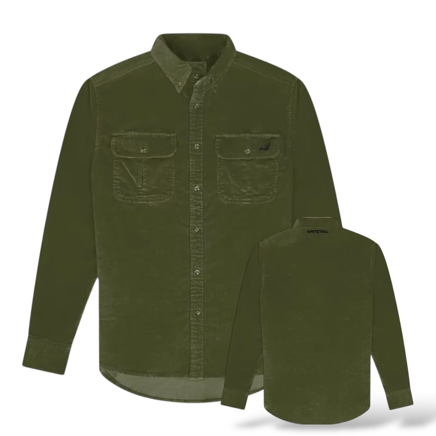 Coming Fall 26 Whitetail Co. Old Worn  Corduroy Button Up Loden