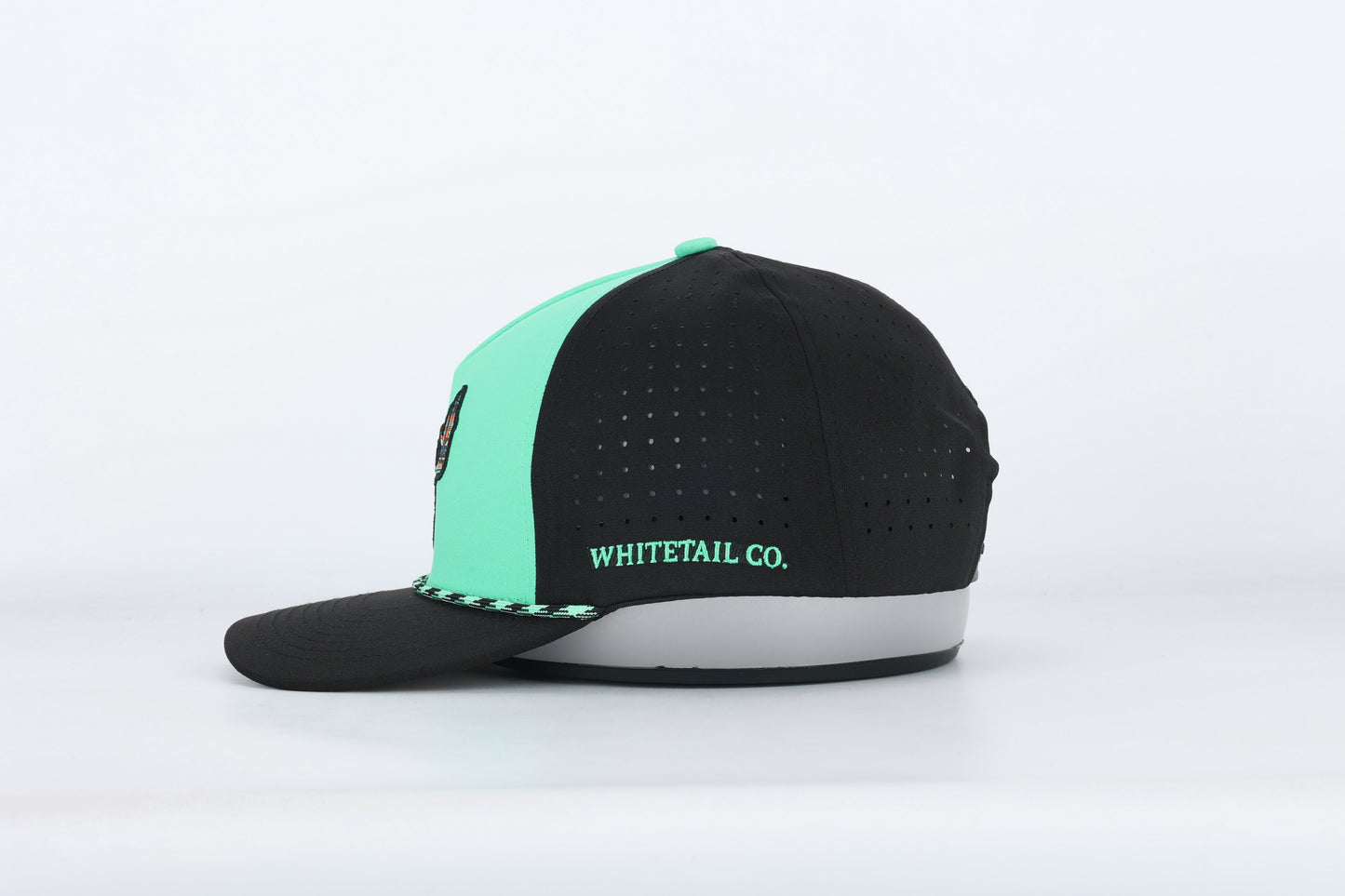 Whitetail Co. Western Buck Skull Teal Low/Mid Profile Trucker