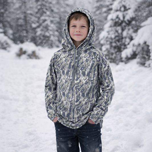 Whitetail Co. Youth Light Weight Hoodie Tree Bark