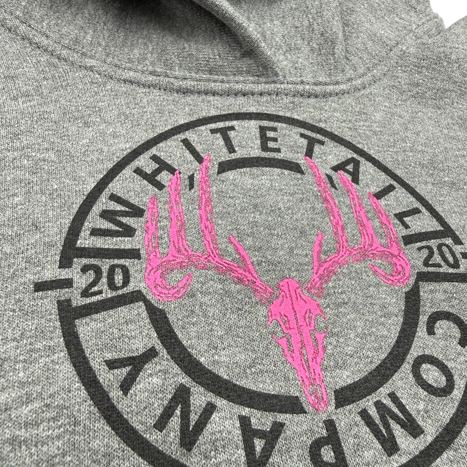 Whitetail Co. Youth Fleece Hoodie Graphite Heather/Pink