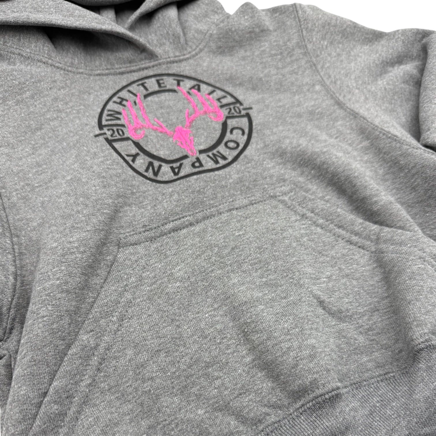Whitetail Co. Youth Fleece Hoodie Graphite Heather/Pink
