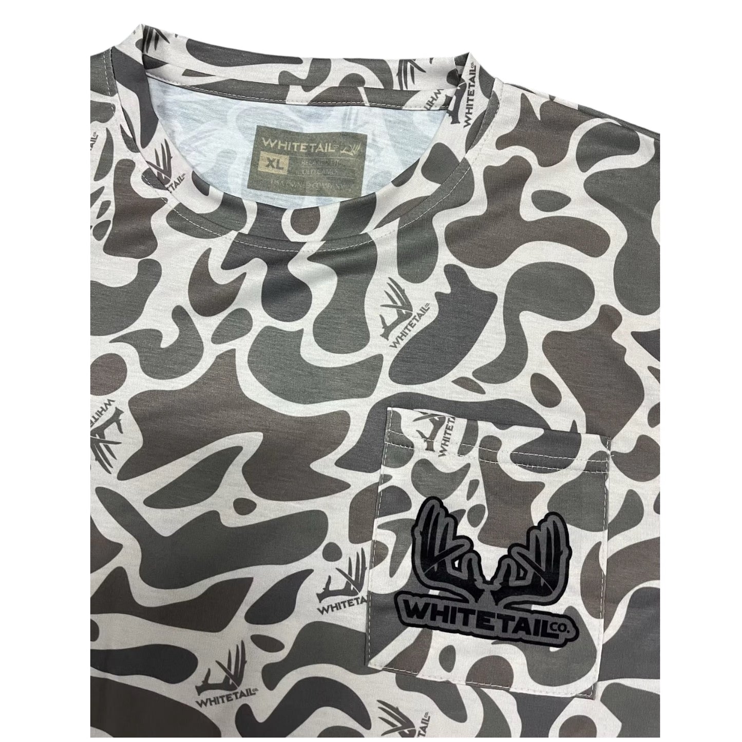 Coming Soon !!! Whitetail Co. Old Camo Faded Pocket Tee