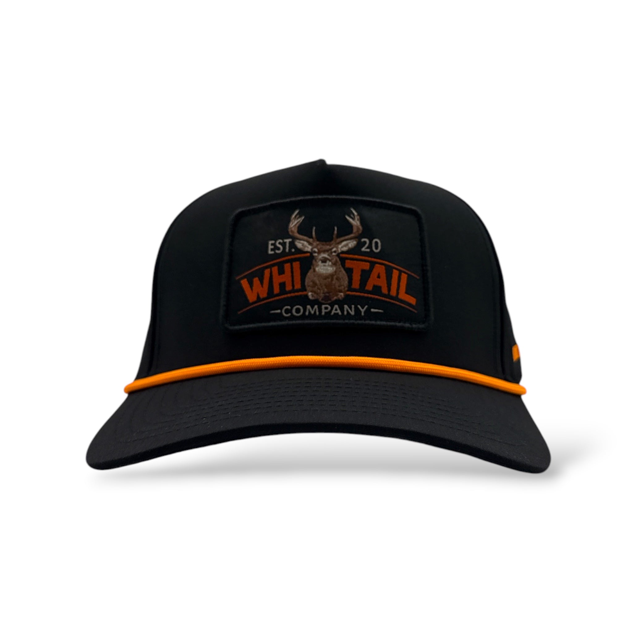 Whitetail Co. | Wall Hanger | Trucker | Black | Ropy | Solid Back
