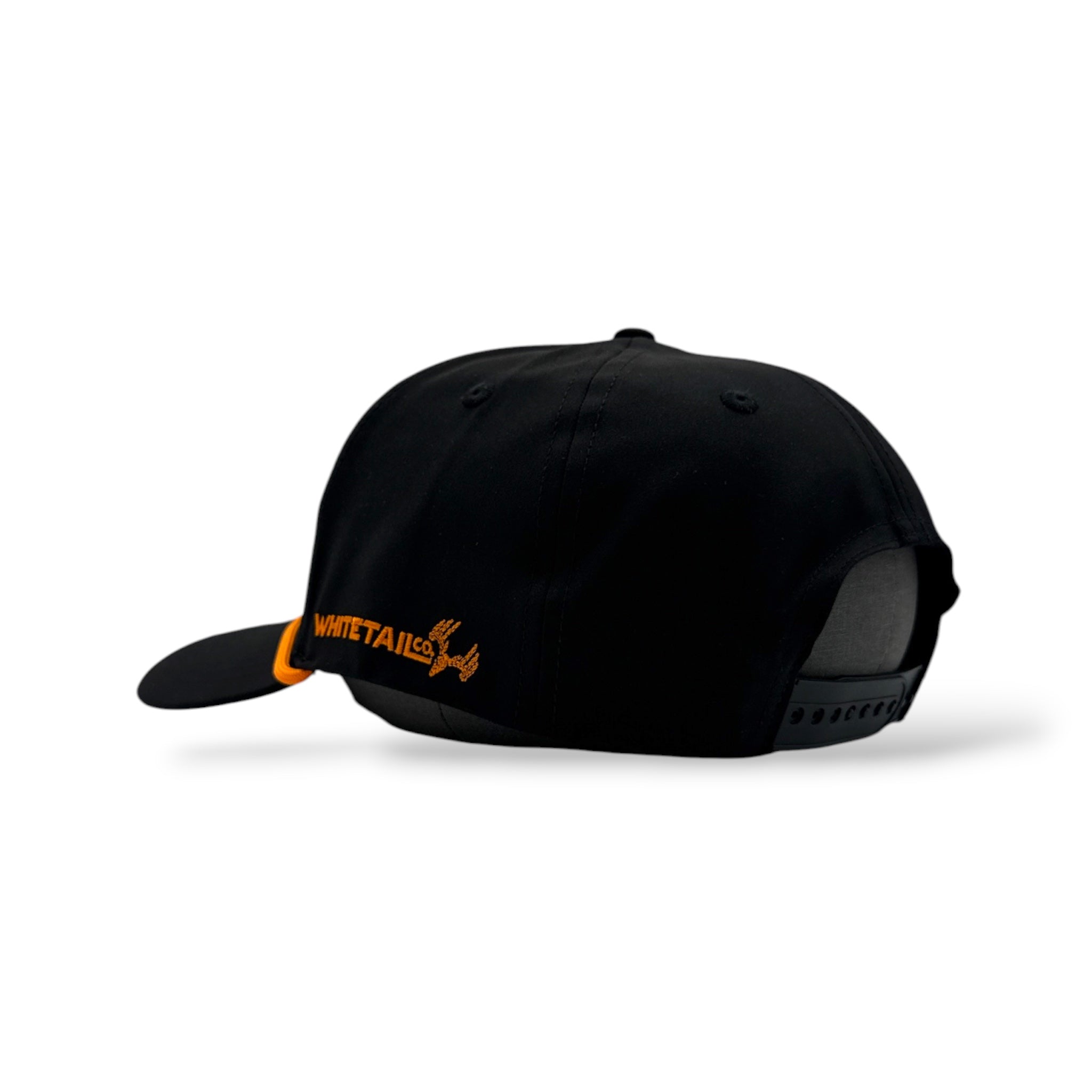 Whitetail Co. | Wall Hanger | Trucker | Black | Ropy | Solid Back