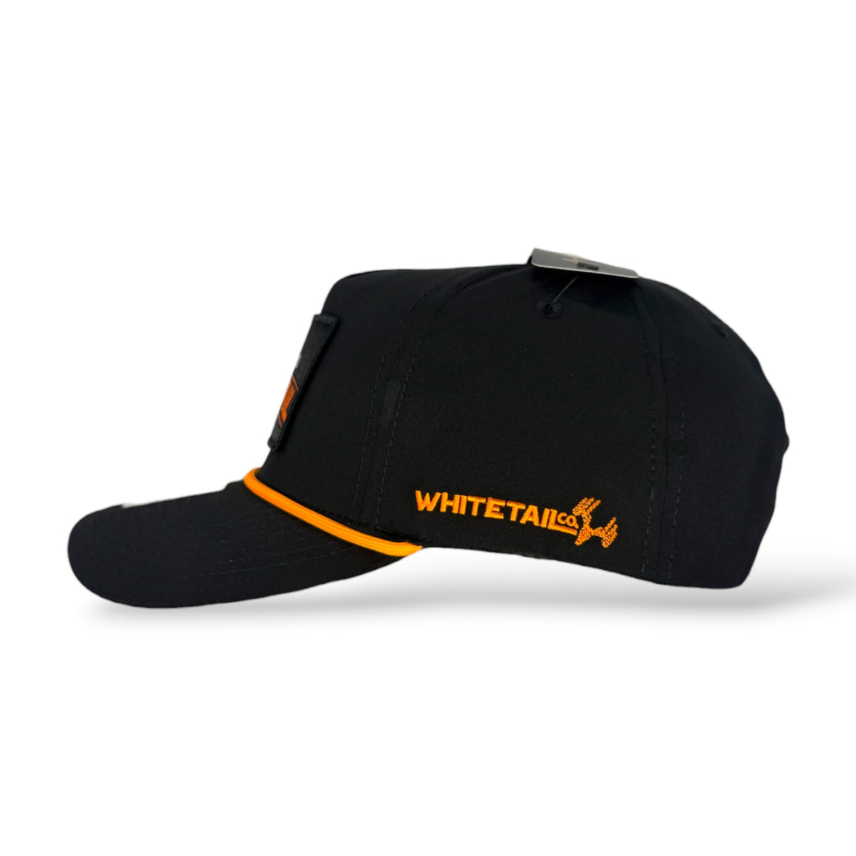 Whitetail Co. | Wall Hanger | Trucker | Black | Ropy | Solid Back