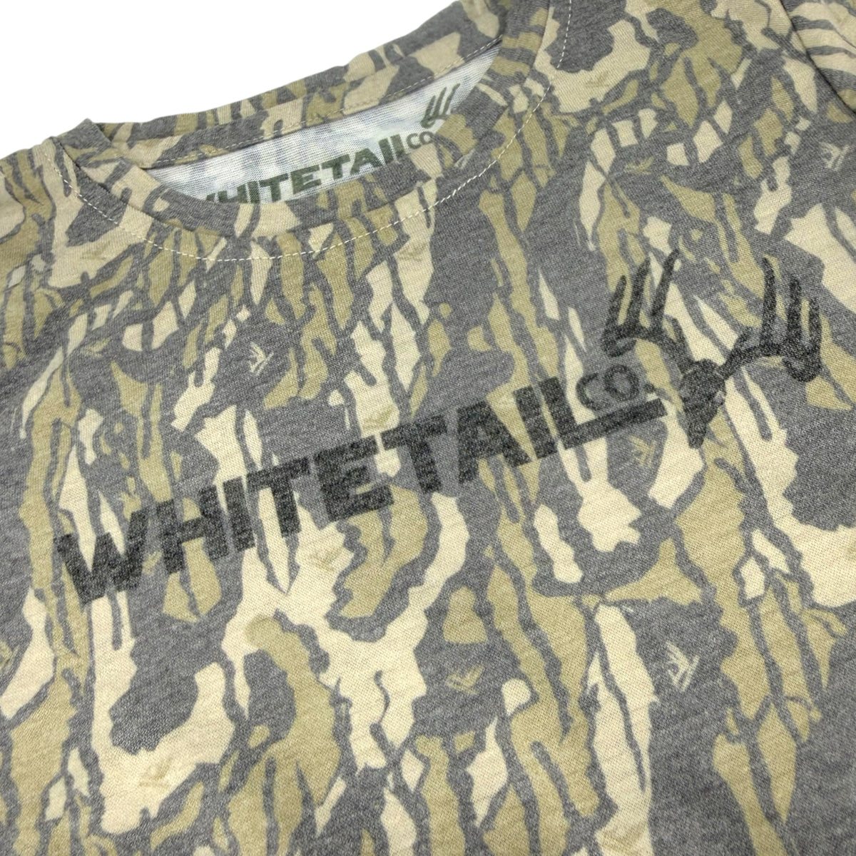 Whitetail Co. | Old Faded Tee | Tree Bark Camo | Kids
