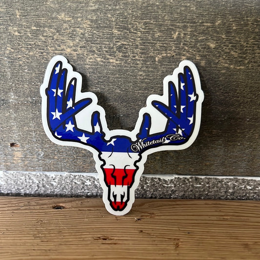 3" Whitetail Co. American Skull Decal