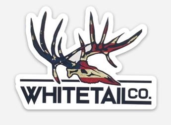 American Flag Whitetail 5" Decal