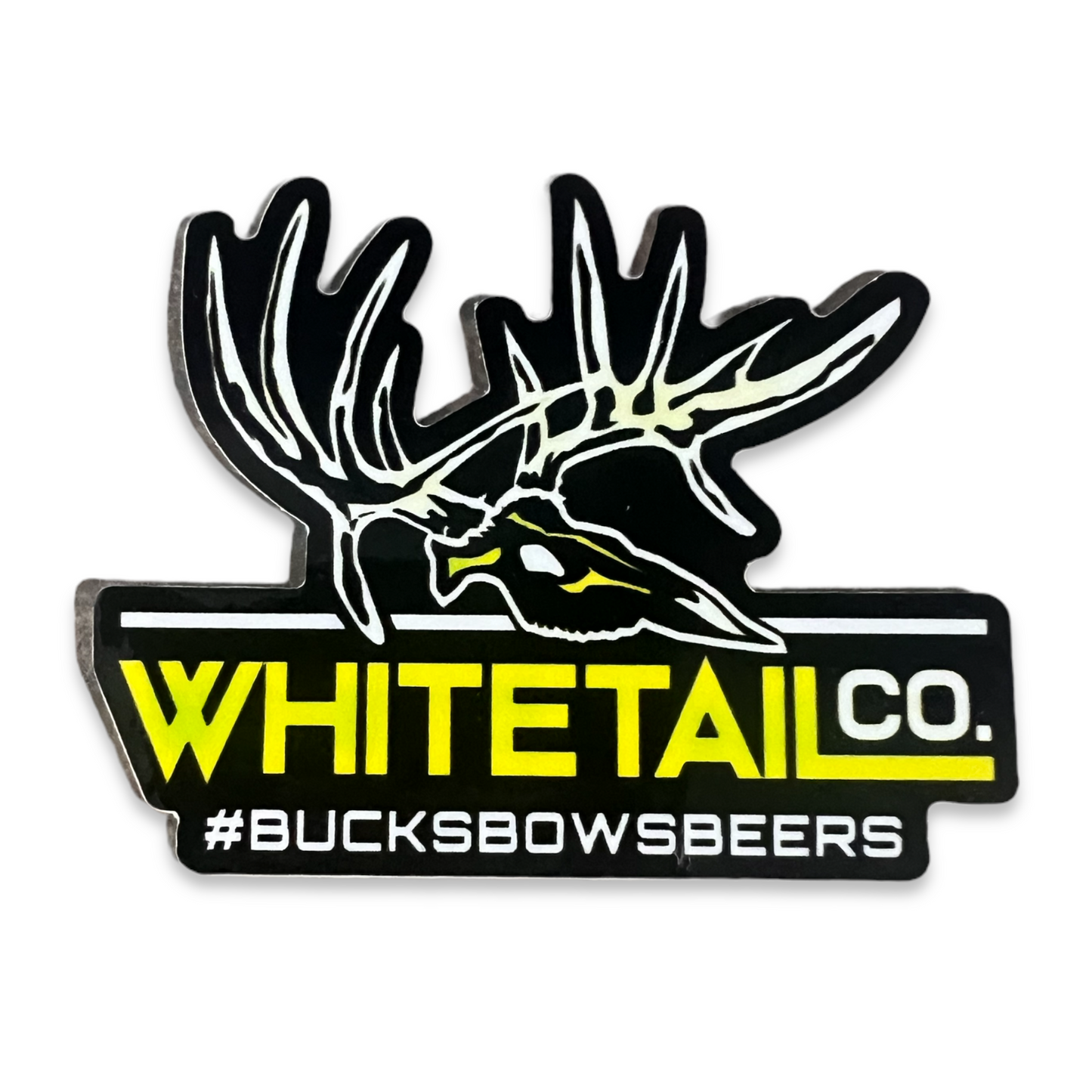 3” Whitetail Co. Black Yellow Decal