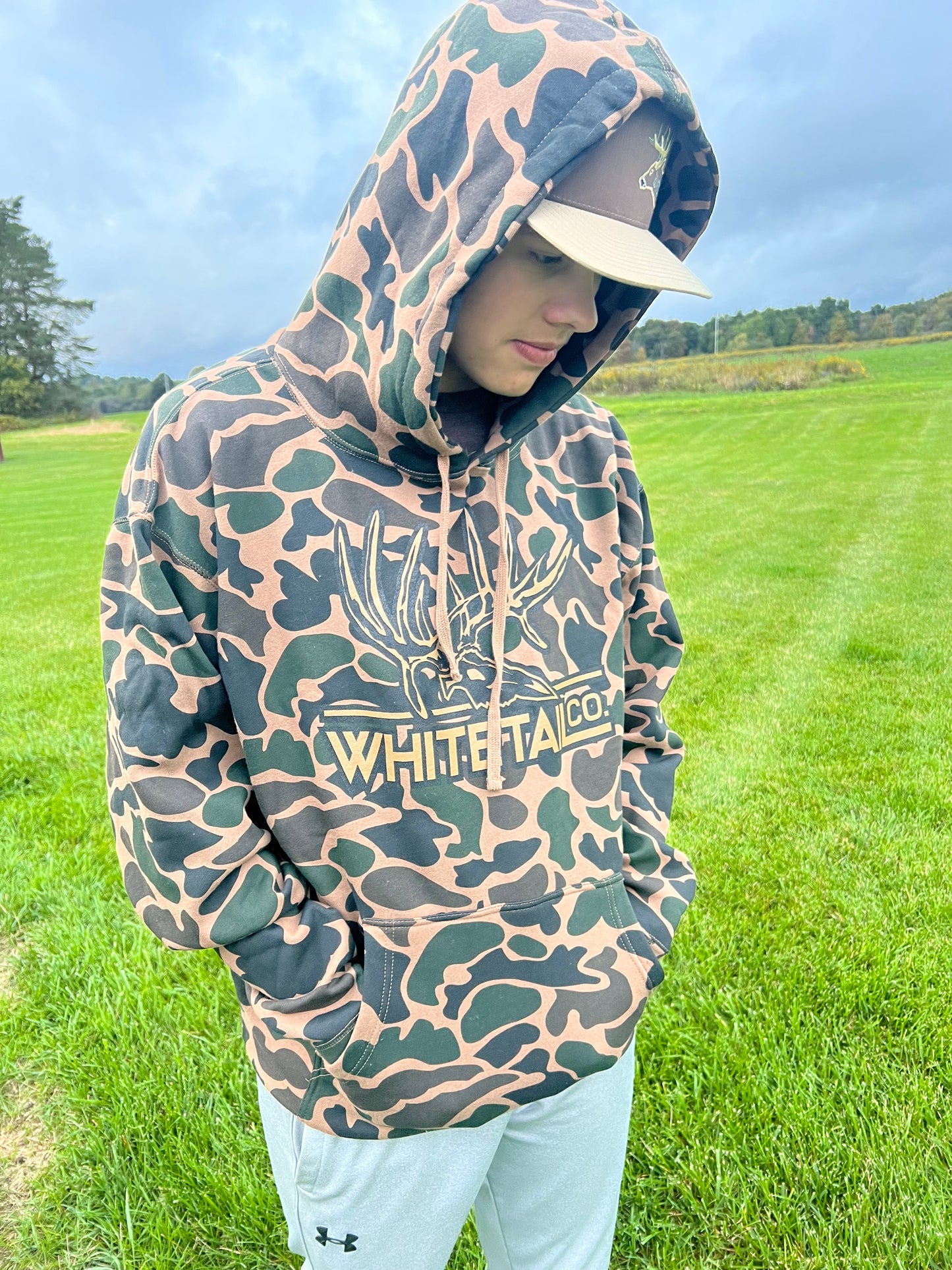 Whitetail Co. Heavy Duck OLD SCHOOL CAMO Hoodie
